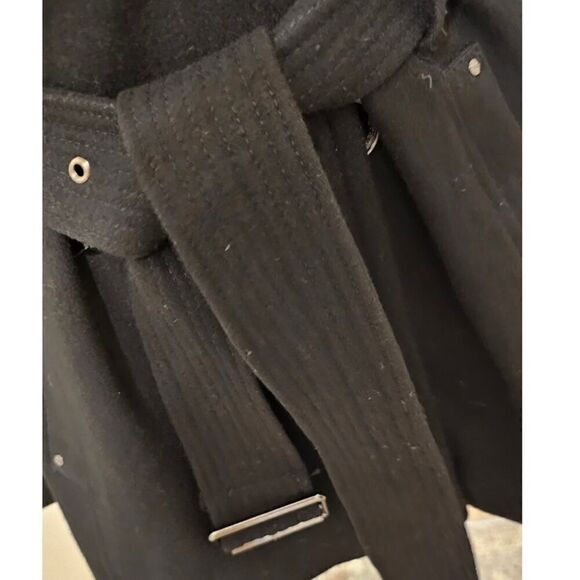 Kenneth Cole New York 3/4 Length Black Pea Coat Size 14 - Picture 5 of 13